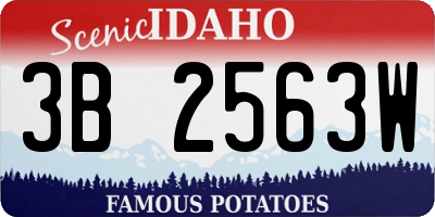ID license plate 3B2563W