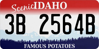 ID license plate 3B2564B