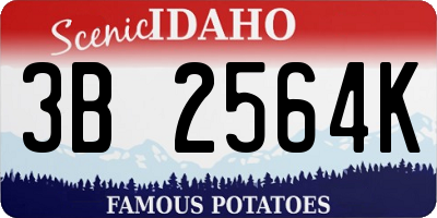 ID license plate 3B2564K