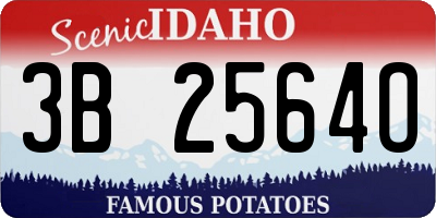 ID license plate 3B2564O