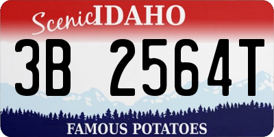 ID license plate 3B2564T