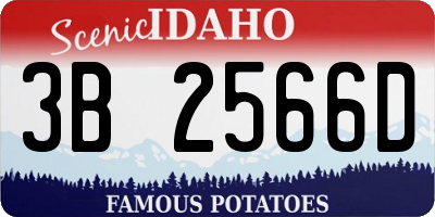 ID license plate 3B2566D