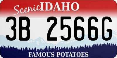 ID license plate 3B2566G