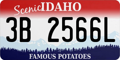ID license plate 3B2566L