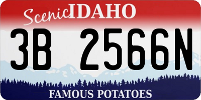 ID license plate 3B2566N