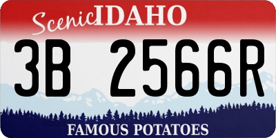 ID license plate 3B2566R