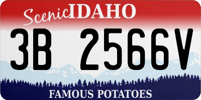 ID license plate 3B2566V