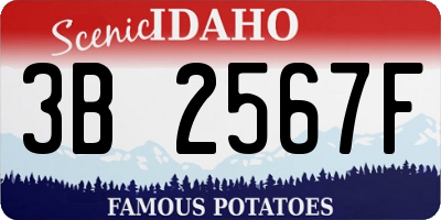ID license plate 3B2567F