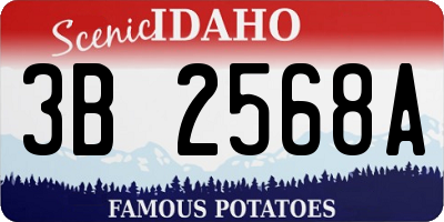 ID license plate 3B2568A