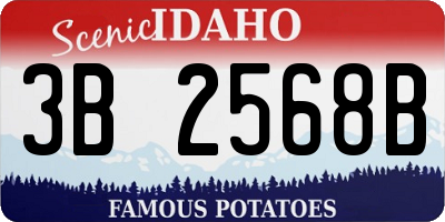 ID license plate 3B2568B