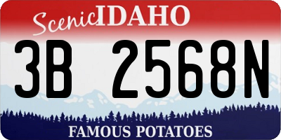 ID license plate 3B2568N