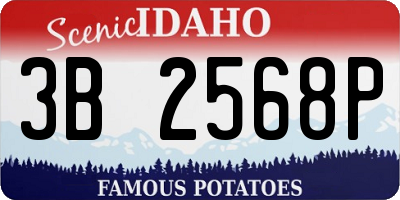 ID license plate 3B2568P