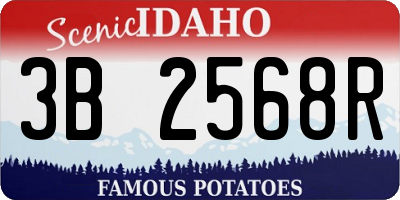 ID license plate 3B2568R