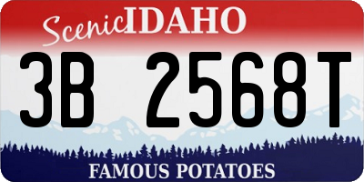 ID license plate 3B2568T