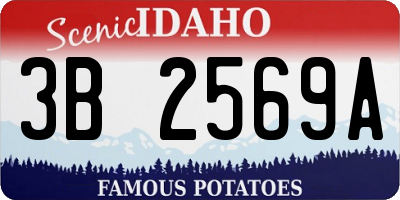 ID license plate 3B2569A