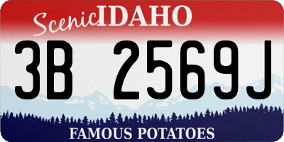ID license plate 3B2569J