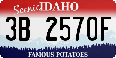 ID license plate 3B2570F