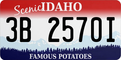 ID license plate 3B2570I
