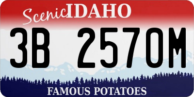 ID license plate 3B2570M