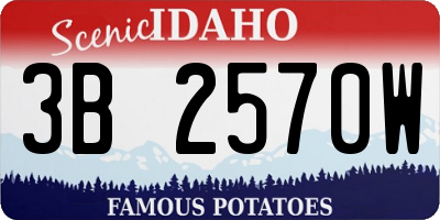 ID license plate 3B2570W