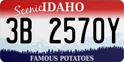 ID license plate 3B2570Y
