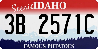 ID license plate 3B2571C