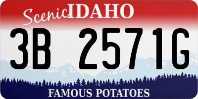 ID license plate 3B2571G