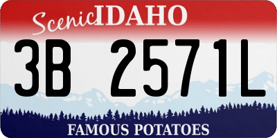 ID license plate 3B2571L