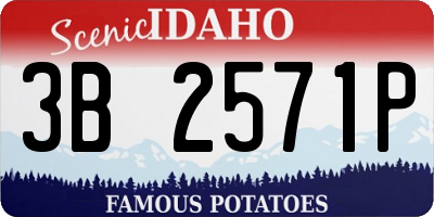 ID license plate 3B2571P