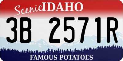 ID license plate 3B2571R