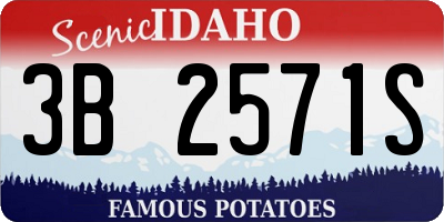 ID license plate 3B2571S