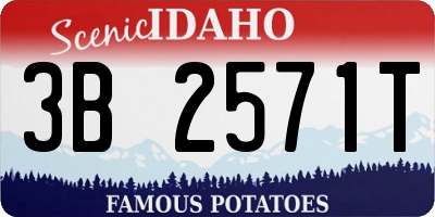 ID license plate 3B2571T