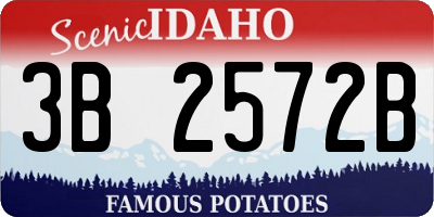 ID license plate 3B2572B