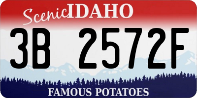 ID license plate 3B2572F