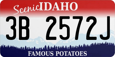 ID license plate 3B2572J