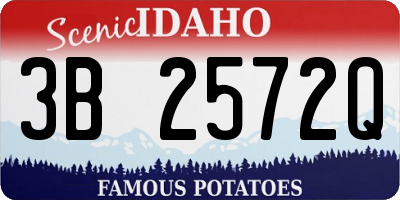ID license plate 3B2572Q