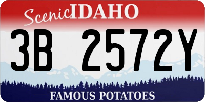 ID license plate 3B2572Y