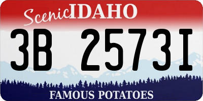 ID license plate 3B2573I