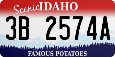 ID license plate 3B2574A