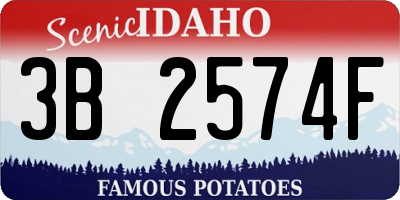 ID license plate 3B2574F