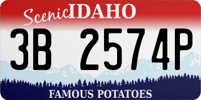 ID license plate 3B2574P