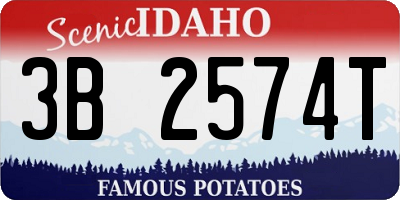 ID license plate 3B2574T