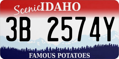 ID license plate 3B2574Y