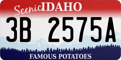 ID license plate 3B2575A