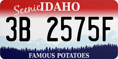 ID license plate 3B2575F