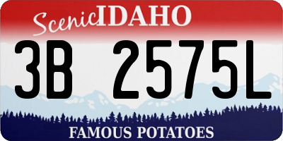 ID license plate 3B2575L