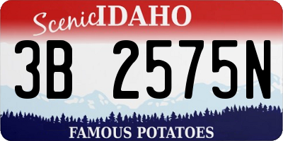 ID license plate 3B2575N