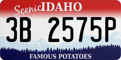 ID license plate 3B2575P