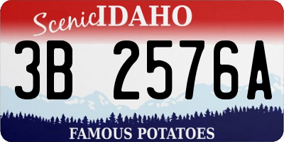 ID license plate 3B2576A