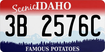 ID license plate 3B2576C